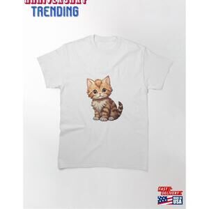 Cat Lover Orange Kitten Classic Tshirt Unisex